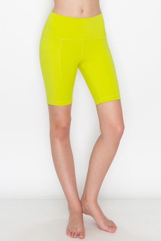 Avocado High Waisted Shorts W Brand – Aquarius Pockets Side
