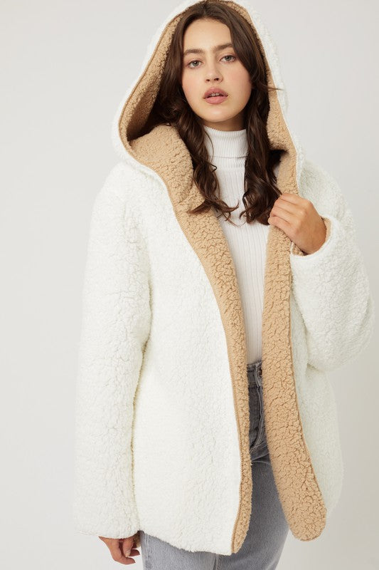 Teddy faux fur clearance hooded