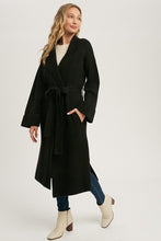 Black Effortless Knitted Trench Coat