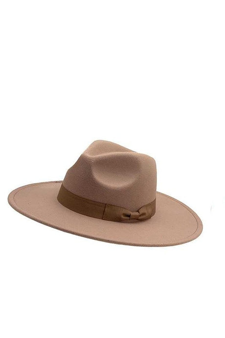 Brown Fashion Hat With Black Bow