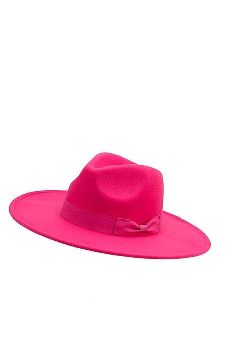 Fashion Hat With Fuchsia Bow