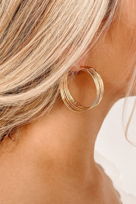 Gold Plated Fashion Hoop Earrings