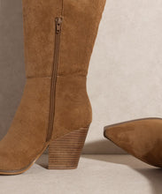 Camel Knee-High Western Boots