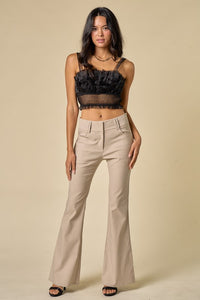 Stone Low Rise Kick Flare Pants