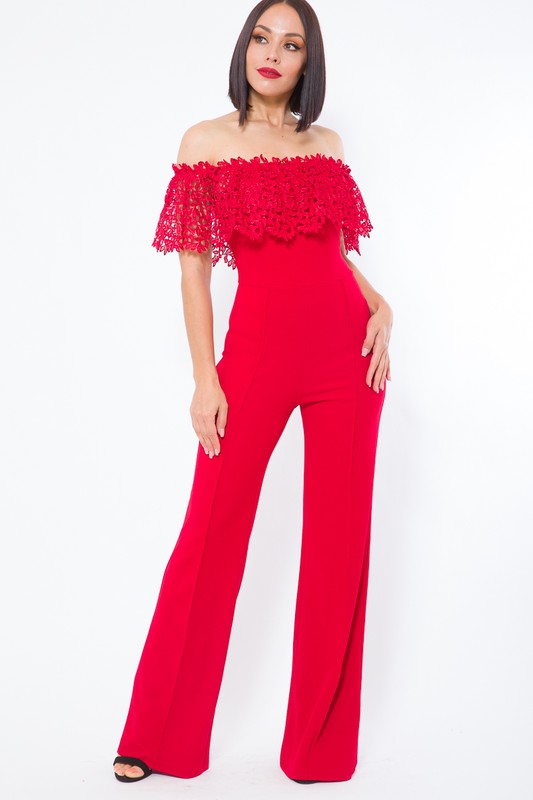 Red by BKE Off The Shoulder Top