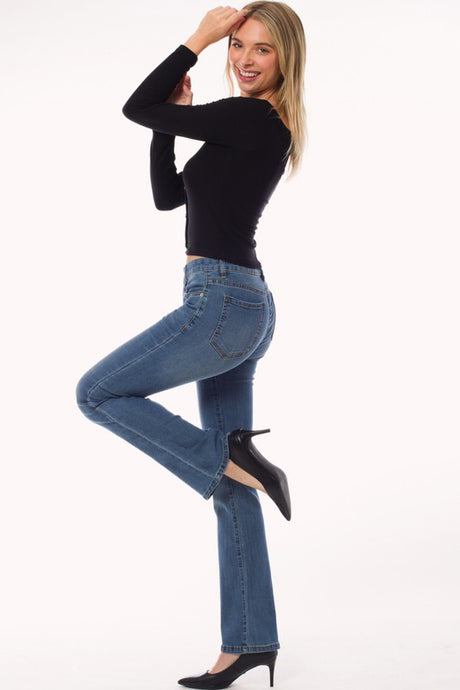 Mddenim Mid Rise Slim Bootcut Jeans