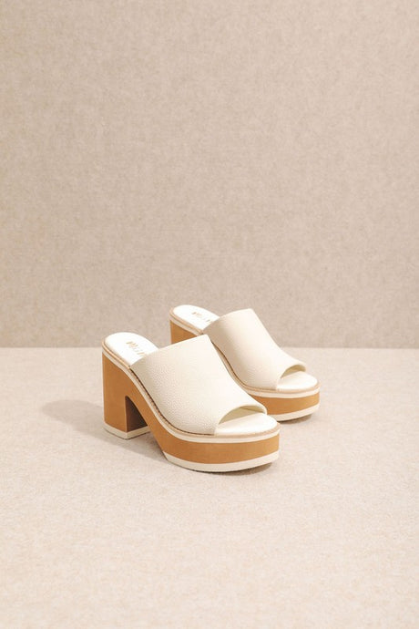 Ivory Summer Chunky High Heel Sandals