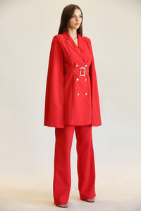 Red Statement Suit and Pants Set