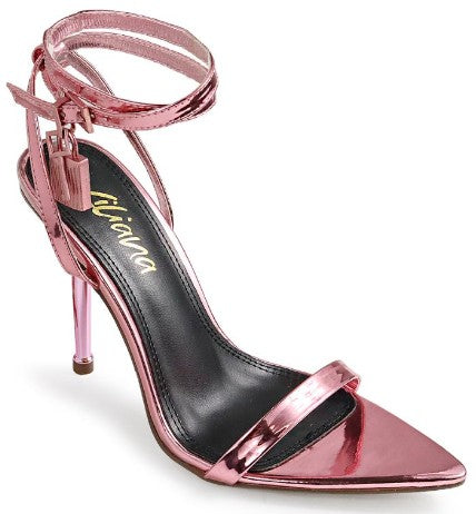 Metallic Pink High Heel Dress Shoes