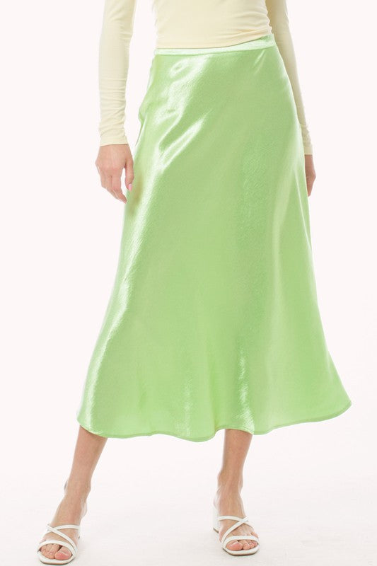 Green 8 Skirt CK LOGO JACQUARD SATIN SKIRT Calvin Klein