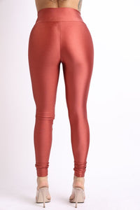 Marsala Zipper Leggings