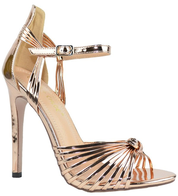 Metallic Rose Gold High Heels Aquarius Brand