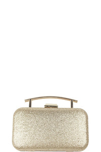 Gold Fashion Metal Handle Sparkling Texture Bag