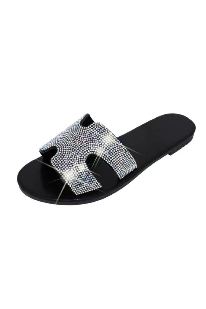 Silver Glitter Slippers – Aquarius Brand