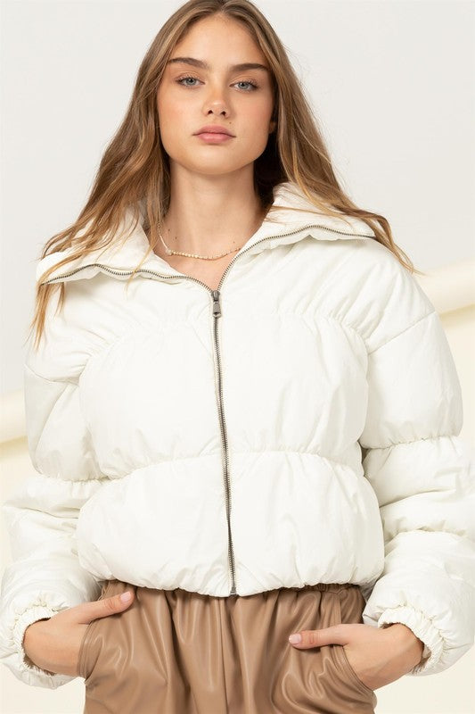 Whip Cream Chill With Me Long-sleeve Puffer Jacket